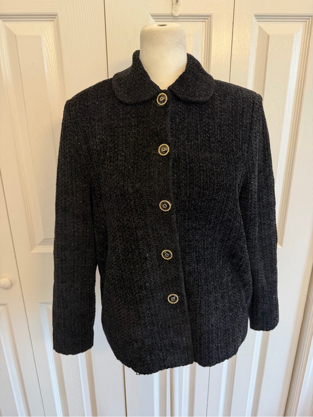 St. John Collection Boucle Knit Blazer Vintage Black Size S